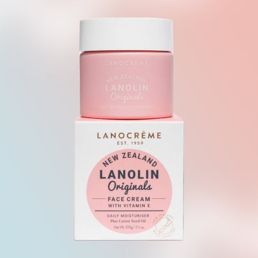 Lanocreme Lanolin Originals Face Cream with Vitamin E Daily Moisturiser 100g